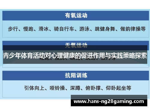 青少年体育活动对心理健康的促进作用与实践策略探索