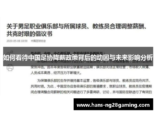 如何看待中国足协降薪政策背后的动因与未来影响分析